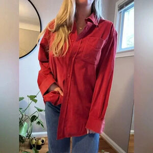 Cafe Coton Bordeaux Velvet Overshirt